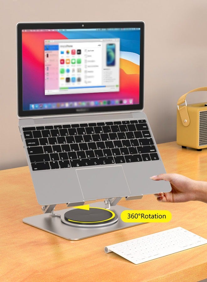 Generic Adjustable Laptop Stand with 360 Rotating Base Foldable Notebook Computer Holder  - Image 2