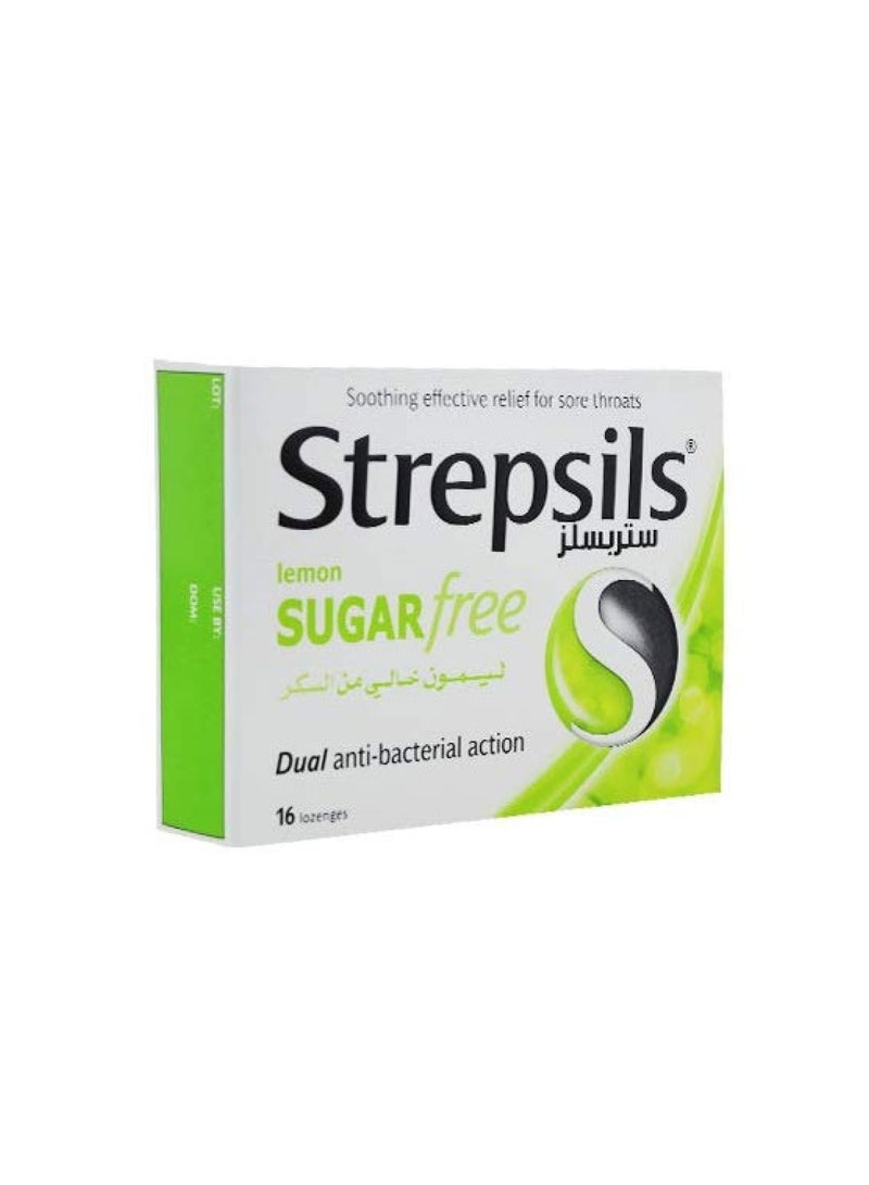 Strepsils (عبوة من 2) ليمون خالي من السكر - 16 حبة