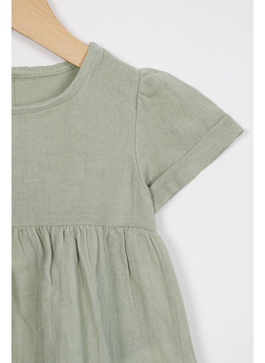 Crew Neck Short Sleeve Hat Accessory Cagla Green Color Girl Dress - pzsku/Z24ABF67F1B5A1C13783EZ/45/_/1741213002/97bf1fd4-6fa2-4fc7-89e5-bdfaafde7f1f