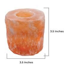 VISION CRAFTED Himalayan Salt Tealight Candle Holders, Pack of 2 - Image 5