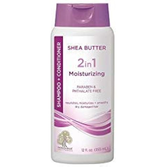 Madina Shea Butter 2 in 1 Moisturizing Shampoo & Conditioner, 12 oz
