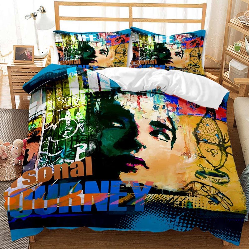 Hip-Hop Series 3D Digital Printing Quilt Cover Kit Bed Set Of Three Minimum Order - Image 3