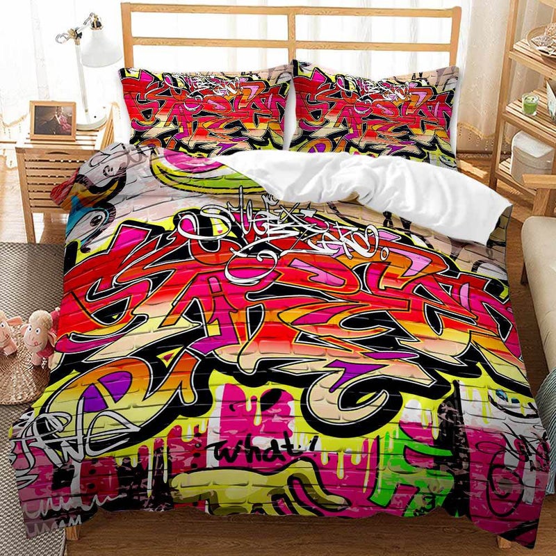 Hip-Hop Series 3D Digital Printing Quilt Cover Kit Bed Set Of Three Minimum Order - Image 1