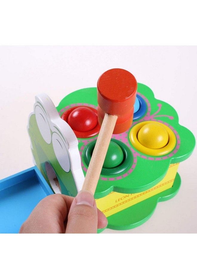 Skywalk - Wooden Hammer And Peg Toy Frog Pounding Bench Toy Educational Toy For Toddlers Kids - Image 1