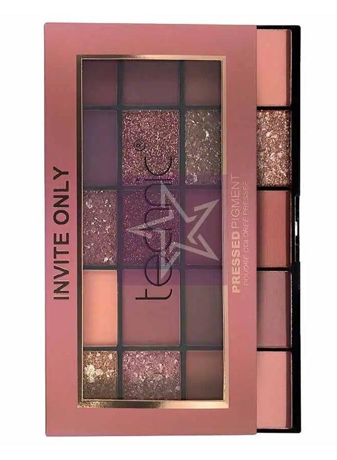 Technic PRESSED PIGMENT EYESHADOW PALETTE NO.INVITE ONLY - A mixture of pinks, berries and neutral tones... - Image 1