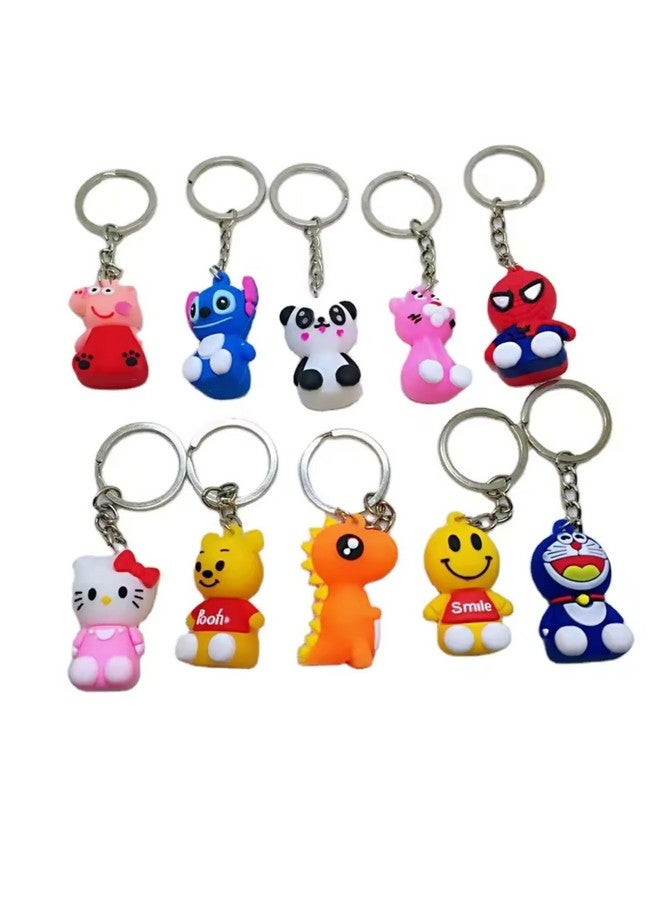 ARTLABEL Rubber Cute Cartoon Keyring Key Chain Combo For Kids Boys Girls & Children Best Birthday Return Gifts (Cartoon Character ( Pack Of 12 )), Multi-Coloured - Image 2