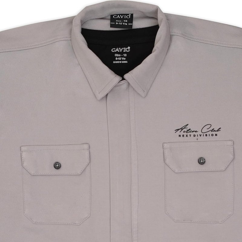 CAVIO Boys Full Sleeves Solid Jacket with T-Shirt - Image 4