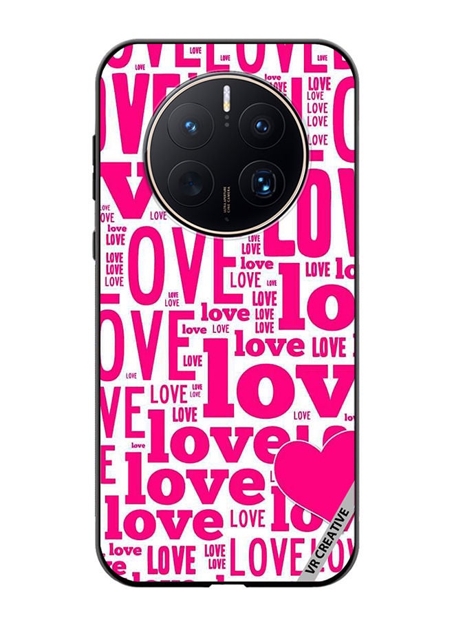 VR CREATIVE Protective Case Cover For Huawei Mate 50 Pro Love Magazine Design Multicolour - Image 1