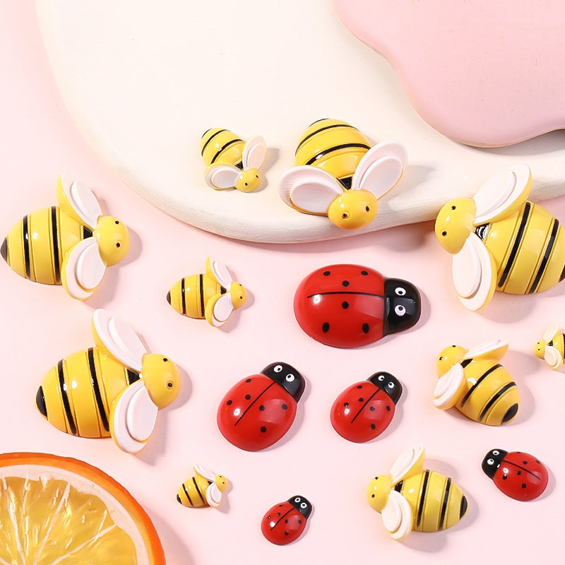 Resin Accessories Cartoon Bee Headwear Diy Accessories Children'S Hairpin Cream Drop Glue Mobile Phone Shell Patch - Image 4