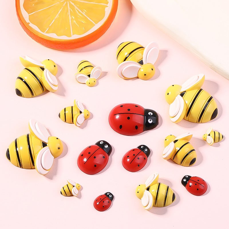 Resin Accessories Cartoon Bee Headwear Diy Accessories Children'S Hairpin Cream Drop Glue Mobile Phone Shell Patch - Image 2