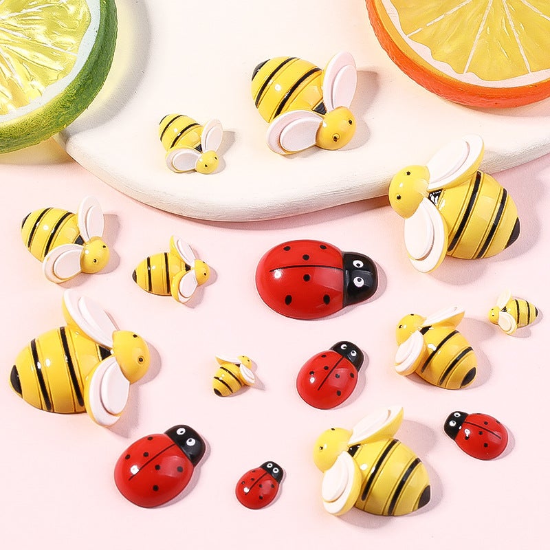 Resin Accessories Cartoon Bee Headwear Diy Accessories Children'S Hairpin Cream Drop Glue Mobile Phone Shell Patch - Image 5