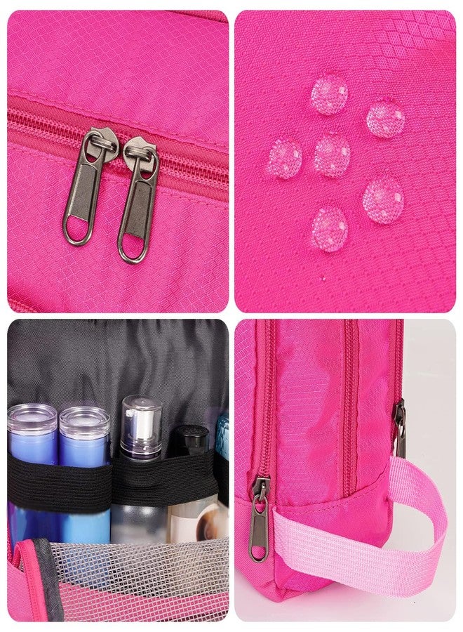 WANDF Toiletry Bag for Men Hanging Dopp Kit Water Resistant Shaving Bag Small Toiletry Bag for Traveling (Pure Pink) - Image 4