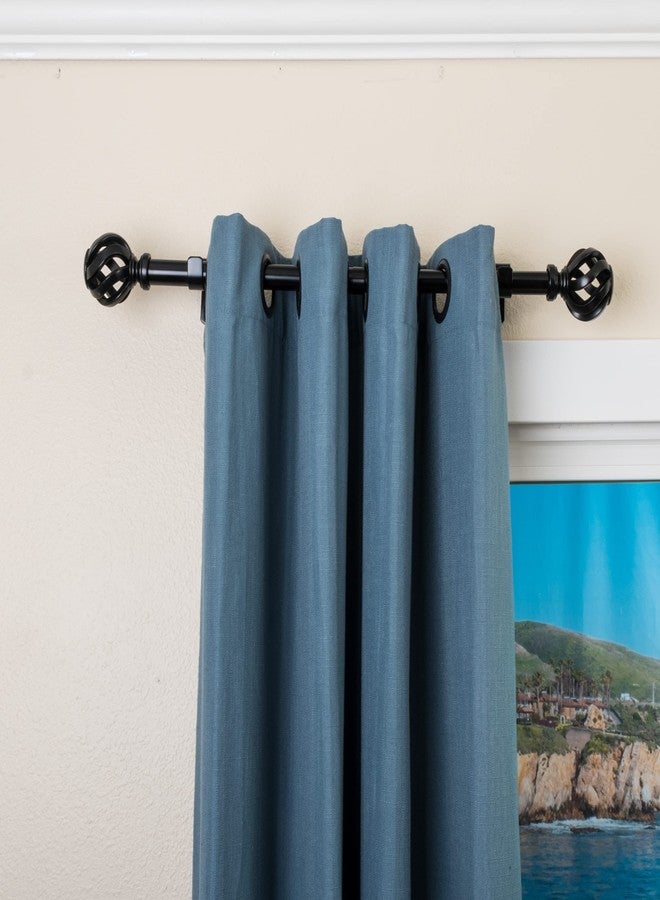 Decopolitan 1" Cage Side Curtain Rod Pair, 12 to 20 Inches, Black - Image 3