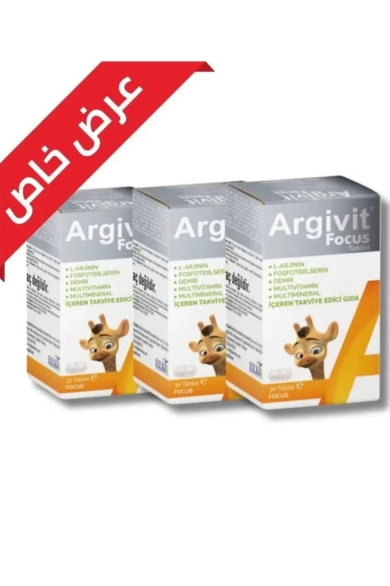 Argivit ArgiVite Focus Multivitamin Food Supplement for Height Increase (Special Offer 3 Pieces) 90 Capsules  - Image 4