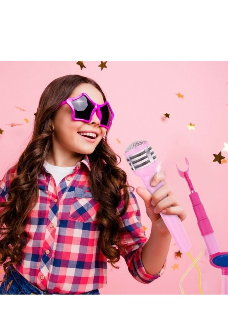 STORE 7 Kids Karaoke Microphone Stand with 2 Height-Adjustable Microphones – Speaker and LED Lights – Educational Singing and Music Toy for Girls and Boys – Suitable for ages 3 and up - Image 3