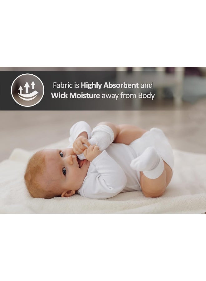 Ruvanti حفاضات قماش بيردساي من ريفانتي 10 عبوة 100% قطن عضوي قابلة لإعادة الاستخدام للمواليد الجدد - Image 5