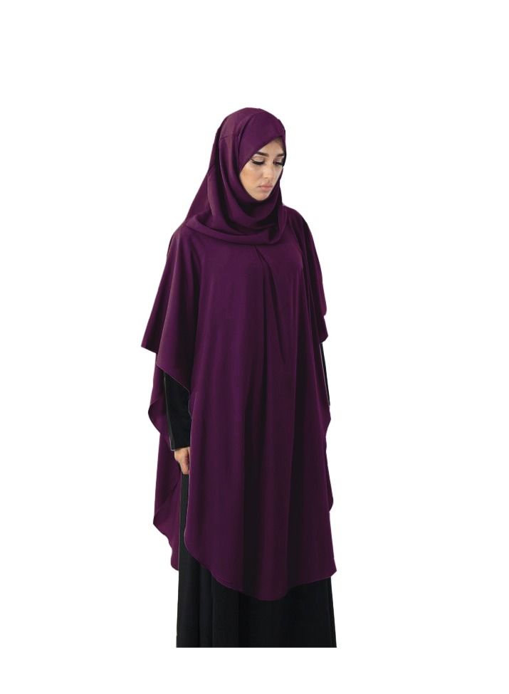Loquat حجاب بأكمام طويلة أرجواني  - Image 1