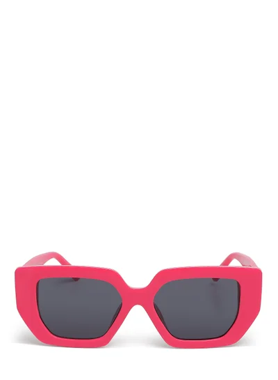London Rag Oversized Cat Eye Square Sunglasses in Dark Pink