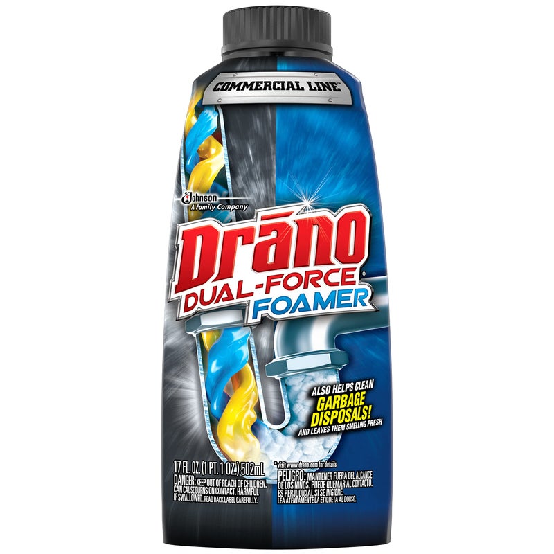 Drano Dual-Force Foamer Clog Remover, Commercial Line, 17 oz - Image 1