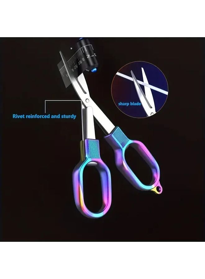 Rainbow Stainless Steel Folding Scissors Portable Outdoor Tool For Camping Hiking DIY - Image 4