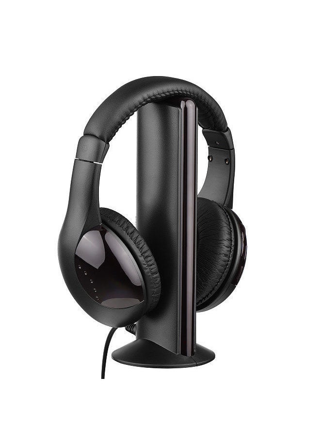 5-in-1 Multifunctional Wireless Headset FM Hi-Fi Headphone Emitter & Receiver Set Radio Computer TV Monitor Cordless Wired with Microphone