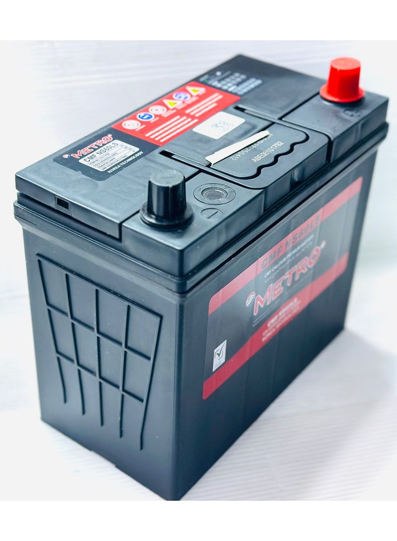 مترو بطارية سيارة 12 فولت 45 أمبير/ساعة NS60LS-MF (YARIS/COROLLA/CR-V/ACCORD 4-CYL/) - Image 2