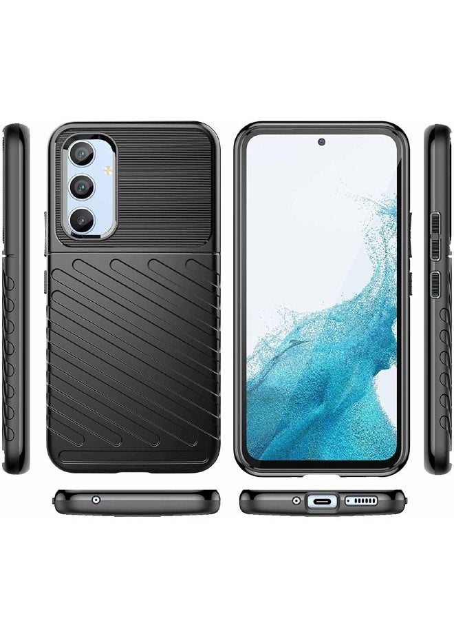 RUGGED SHIELD Samsung Galaxy A54 5G Case, Stereo Bump Texture Design, Soft TPU Protective Case, Heavy Duty Shock Absorption Anti-Drop Phone Case Impact Resistant Protective Cover for Galaxy A54 5G (Black)  - Image 2