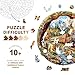 Purdicra Wooden Puzzles for Adults Racing The Train Wooden Jigsaw Puzzle Unique Animal Shaped Wood Puzzles Adult Christmas Birthday Gifts for FriendsFamily Home Decor 85x83100pcs - Image 4