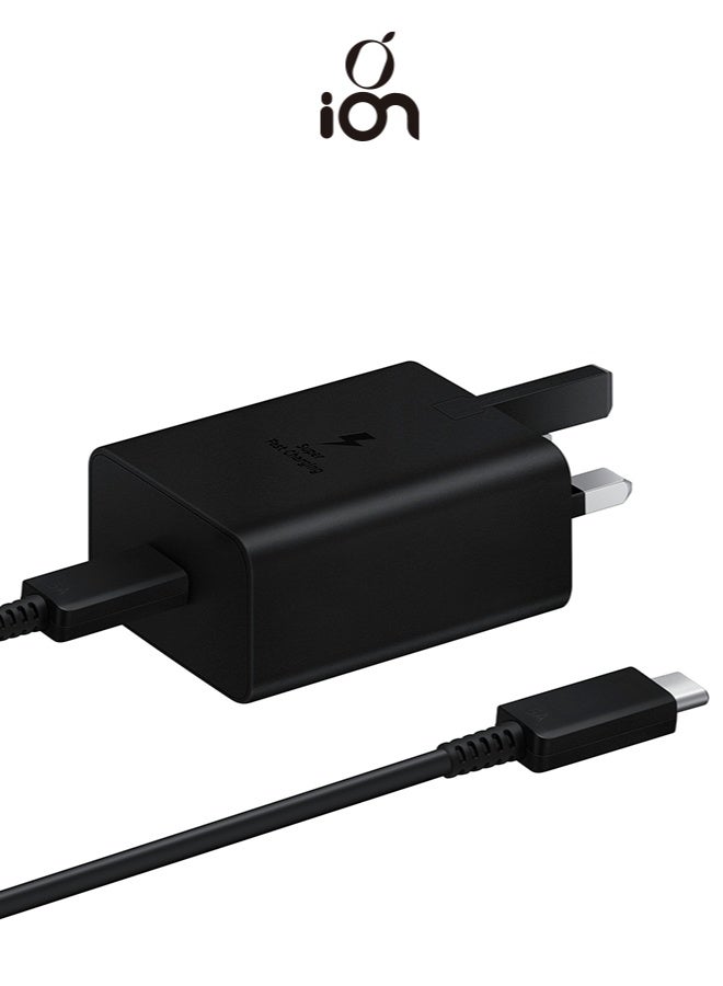 أيون راس شاحن تايب سي بقوة 45 واط . فيش جداري مع سلك شحن تايب سي بطول 1 متر. فيش شاحن باعلى انظمة الحماية ضد الجهد العالي. شاحن جوال وسماعات او حتى ساعات. فيش تايب سي متوافق مع شحن ايفون، شاحن سامسونج ، هواوي وغيرها من الاجهزة المتوافقة. - Image 5