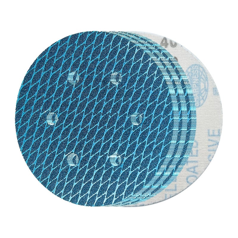 6 Inch 150mm Blue Diamond Round Sanding Disc 100 Grit 40Pcs for Orbital Sander - Image 1