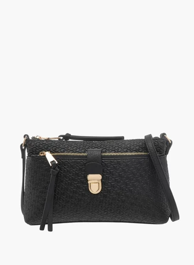 سيليست Women Monogram Embossed Crossbody Bag with Adjustable Strap