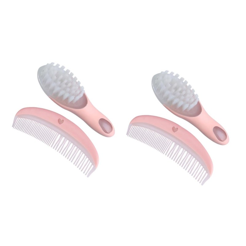 Newborn Hair Brush And Comb Set Gentle On Scalp Promotes Blood Circulation Safe For Babies - Image 2