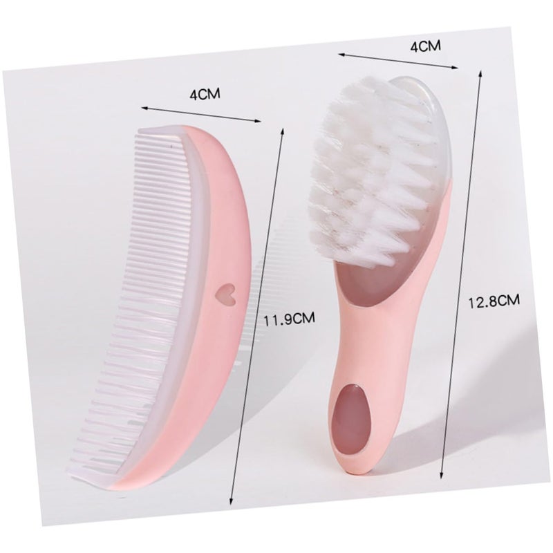 Newborn Hair Brush And Comb Set Gentle On Scalp Promotes Blood Circulation Safe For Babies - Image 5