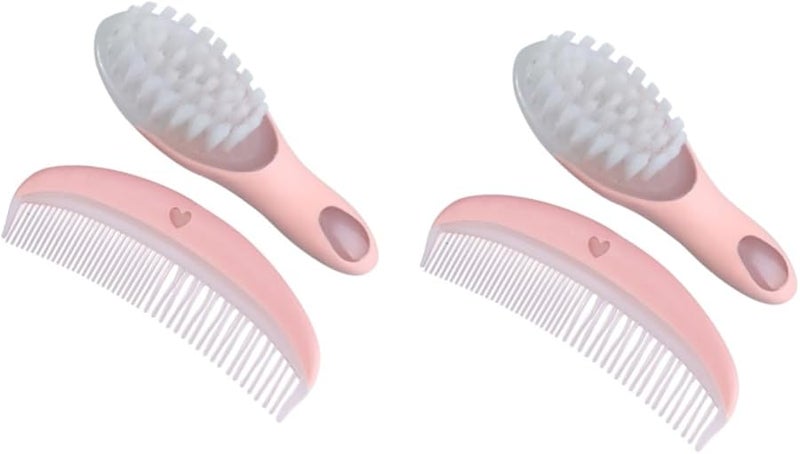 Newborn Hair Brush And Comb Set Gentle On Scalp Promotes Blood Circulation Safe For Babies - Image 1