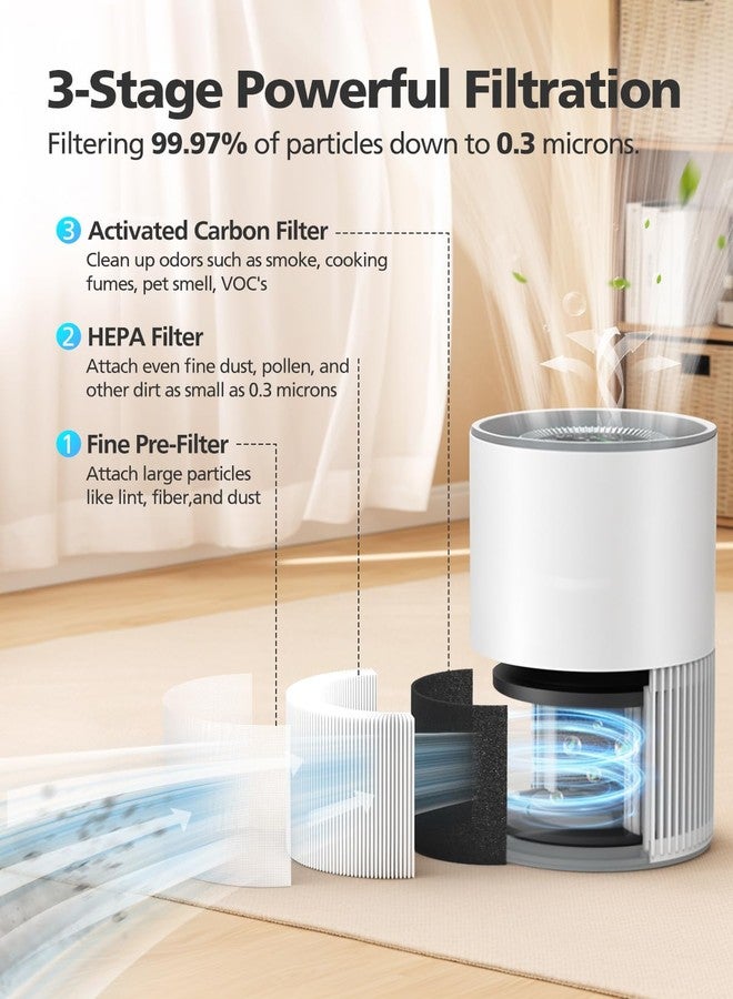 إيزينجو عبوتان من فلتر هواء HEPA BW302 متوافق مع جهاز تنقية الهواء LUNINO BW302، فلتر بديل ثلاثي المراحل لتنقية الهواء من وبر الحيوانات الأليفة والروائح والغبار والدخان، مناسب لأجهزة تنقية الهواء المنزلية LUNINO للغرف الكبيرة حتى 1200 قدم مربع - Image 3