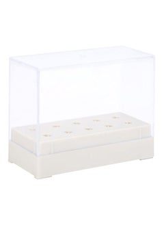 NIBEMINENT 10 Holes Nail Drill Bits Holder White  - Image 1