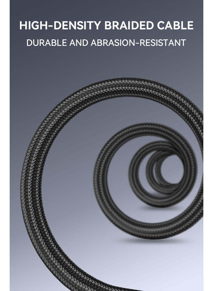 FOOMEE 27W Magnetic USB-C to Lightning Data Cable 1.2M (4FT) Nylon Braided Fast Synchronous Charging Anti-Tangle Magnetic Charging Cable for iPhone - Image 4