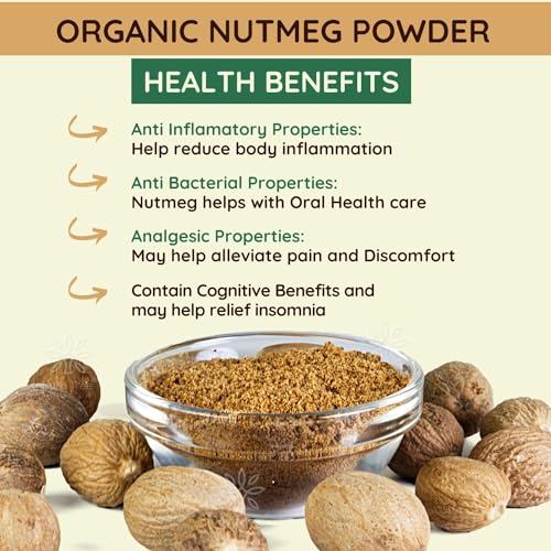Pure Tree Certified Organic Nutmeg Powder | 60 g | Glass Jar | Grounded Jaiphal, Jathikai Powder | Jaifal Powder for Baby | Jayfal, Myristica Fragrans - Image 3