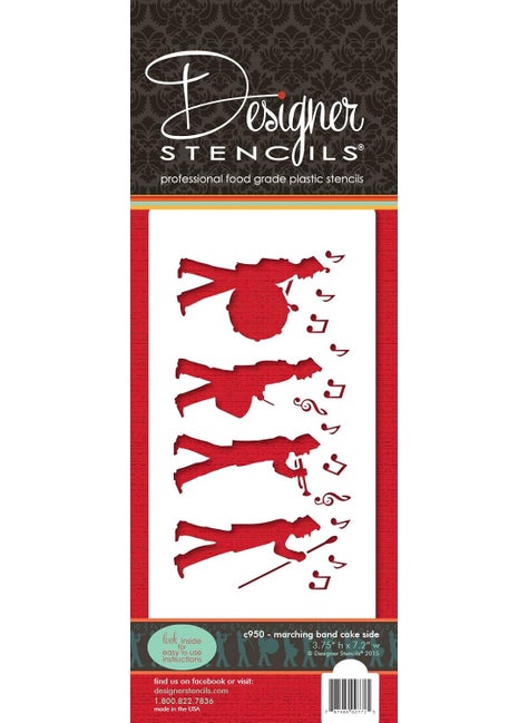 Designer Stencils Marching Band Cake Stencil by Designer Stencils  - Image 1
