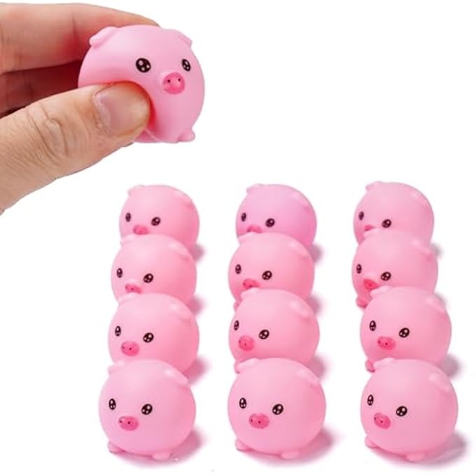 Sepco 30 Pcs Rubber Pig Baby Bath Toys Bulk Mini Piggy Bathtub Toys Squeaky Toys for Baby Kids Shower Party Favors - Image 1