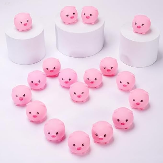 Sepco 30 Pcs Rubber Pig Baby Bath Toys Bulk Mini Piggy Bathtub Toys Squeaky Toys for Baby Kids Shower Party Favors - Image 3
