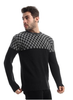 Caesar Wool Mens Pullover With Multi Design  - Image 2