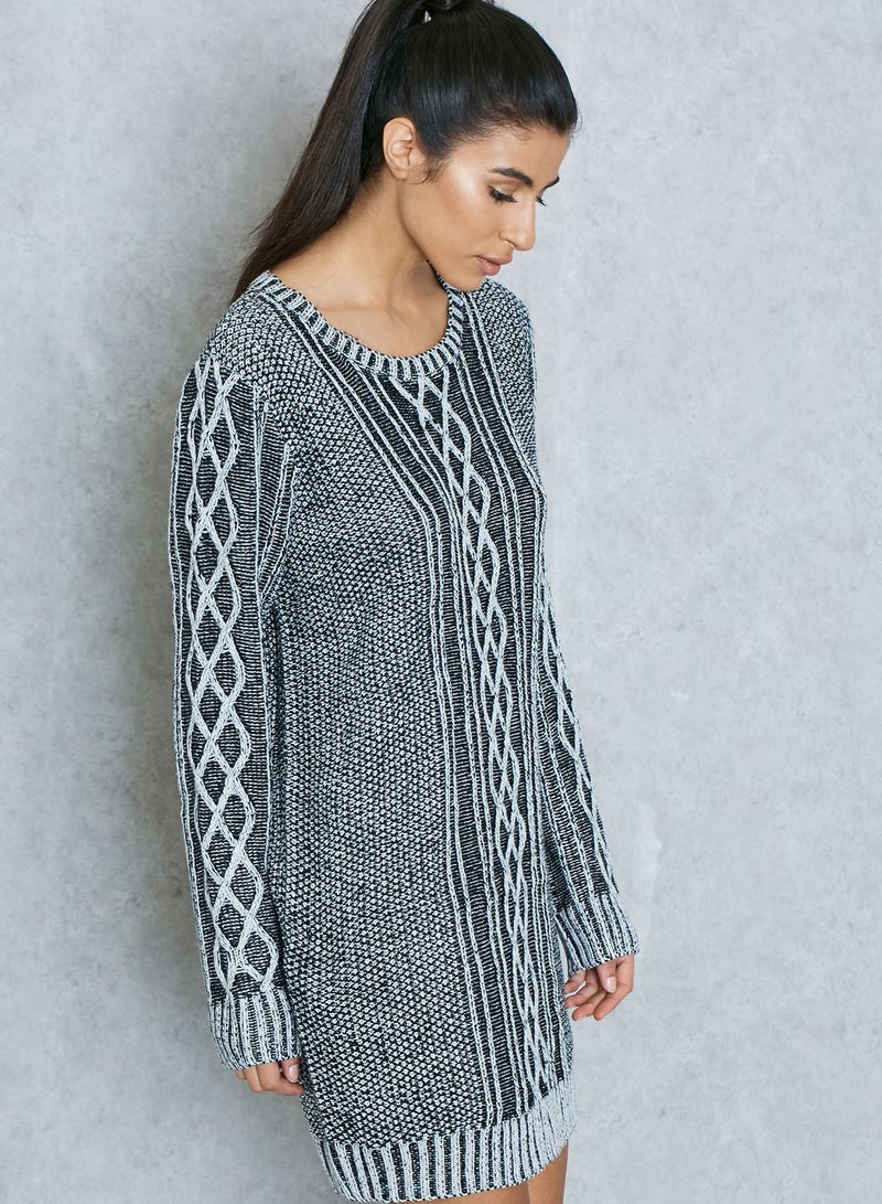 MinkPink Cable-Knit Sweater Dress  - Image 1