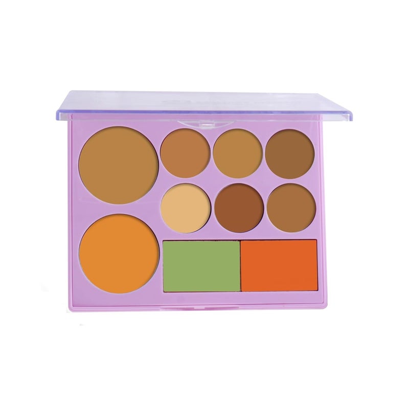 COLORS QUEEN Colors Queen Base Essential Contour Palette  Easy to Blend MultiPurpose Creamy Concealer  Color Corrector  Lightweight Long Lasting Contour  Concealer Palette for Face Makeup Multicolor  01 - Image 1