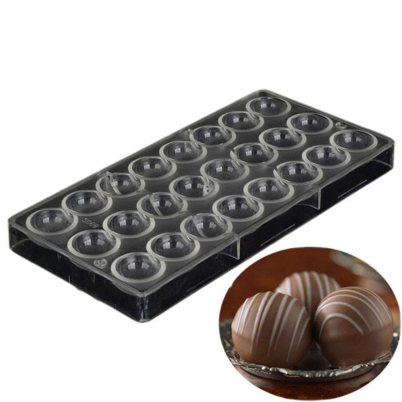 Grainrain polycarbonate chocolate mold polycarbonate chocolate bar mould Semi sphere DIY candy chocolate mold tray 19304