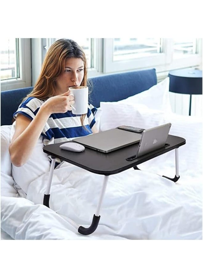 Portable Folding Bed Table (Medium Size, Mix Colours), Kids Study Table, Laptop Desk With iPad Adjustable Lap Tray Notebook Stand, Foldable Non-slip Legs Reading for working, studying, camping