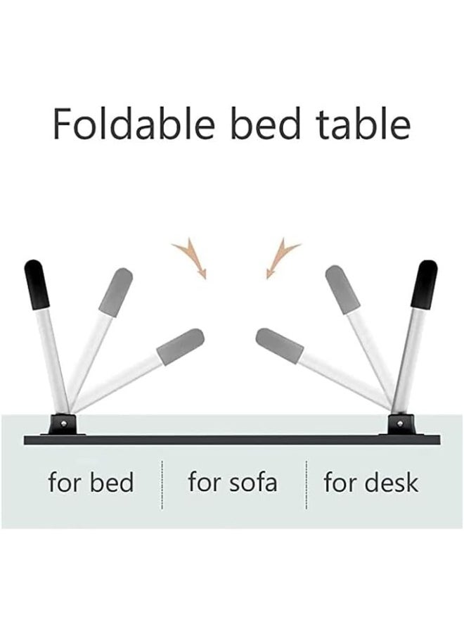 Portable Folding Bed Table (Medium Size, Mix Colours), Kids Study Table, Laptop Desk With iPad Adjustable Lap Tray Notebook Stand, Foldable Non-slip Legs Reading for working, studying, camping