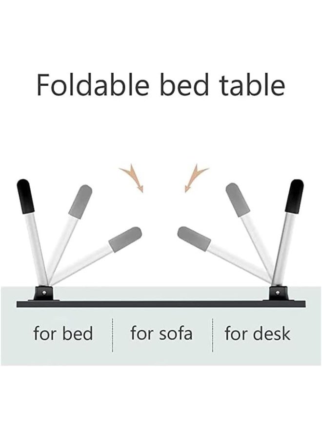 SAQOWARE Adjustable Foldable Laptop Table for Bed & Sofa – Multi-Purpose Study Desk with Phone Holder & Cup Slot, Portable Breakfast Tray, Lightweight Bed Table for Work, Study & Gaming (Assorted Colors & Designs) - Image 4
