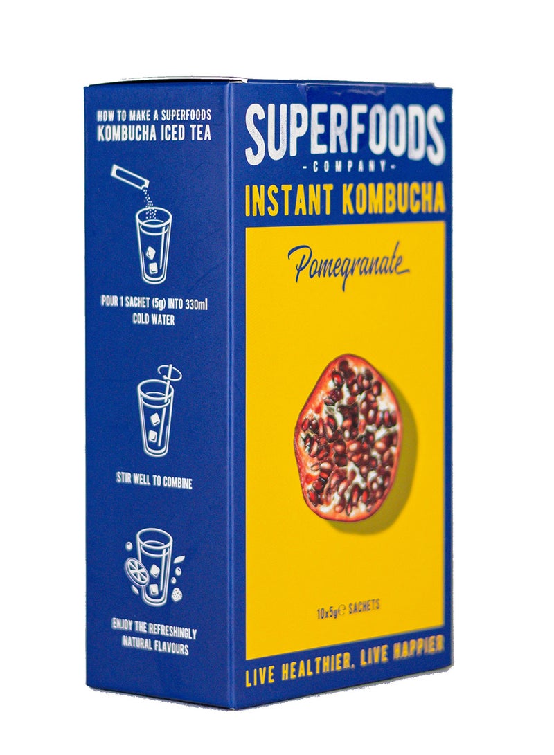 Superfoods صندوق كومبوتشا الفوري - نكهة الرمان أكياس 10 × 5 جرام - Image 2