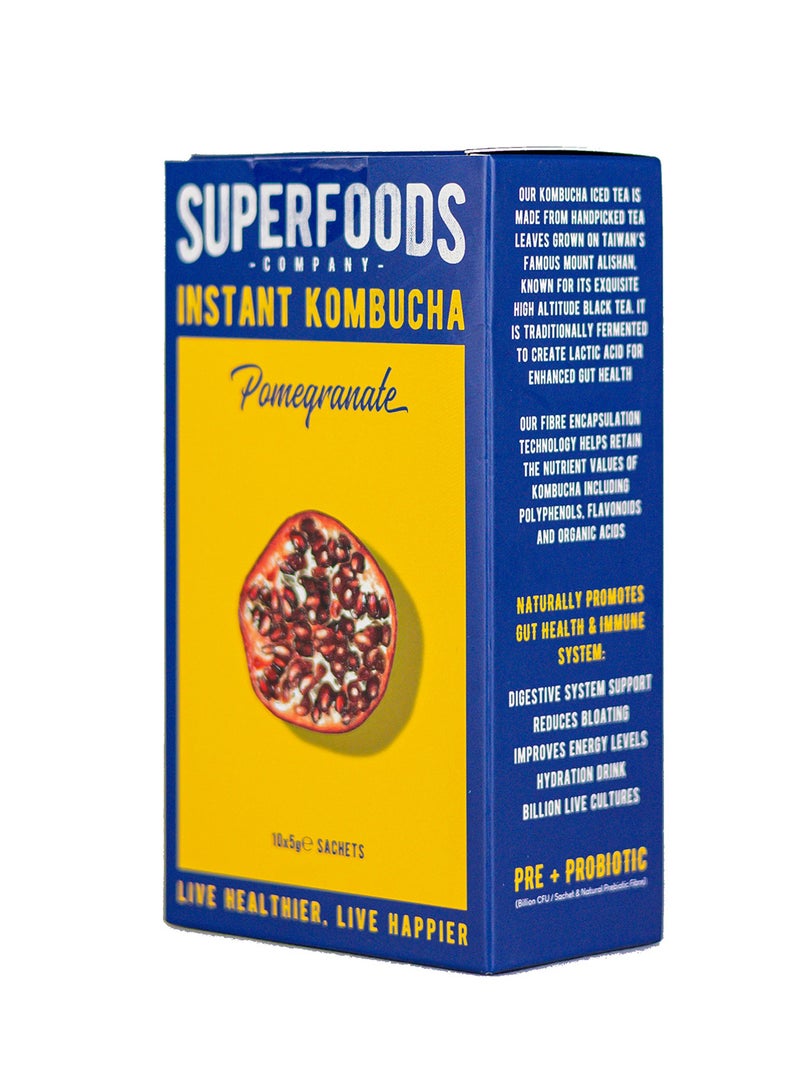 Superfoods صندوق كومبوتشا الفوري - نكهة الرمان أكياس 10 × 5 جرام - Image 3
